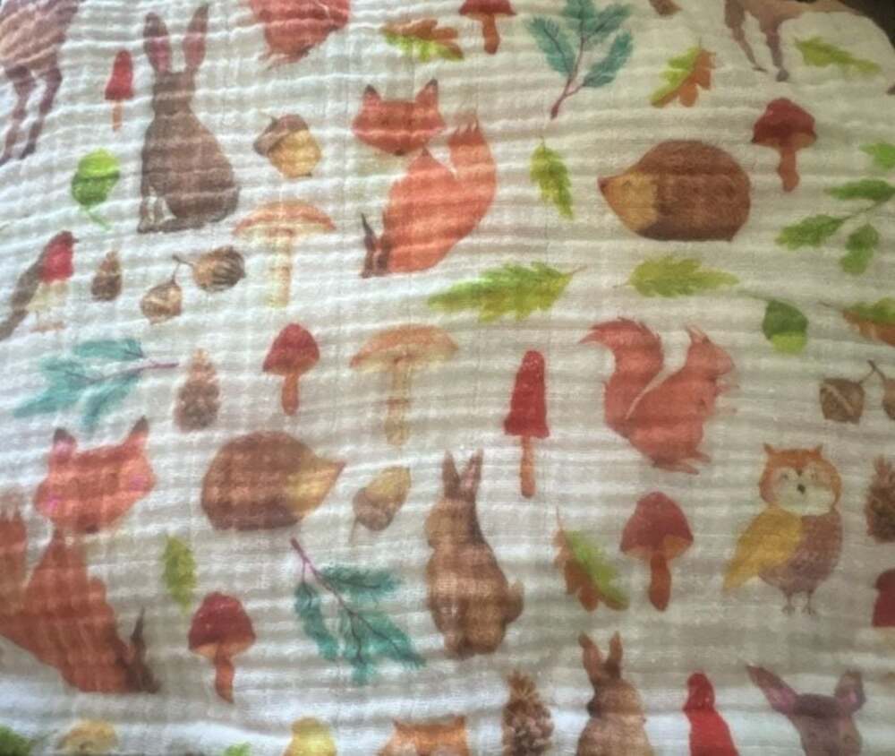 The Fox in the Attic - Muslin Swaddle Blanket - Woodland
